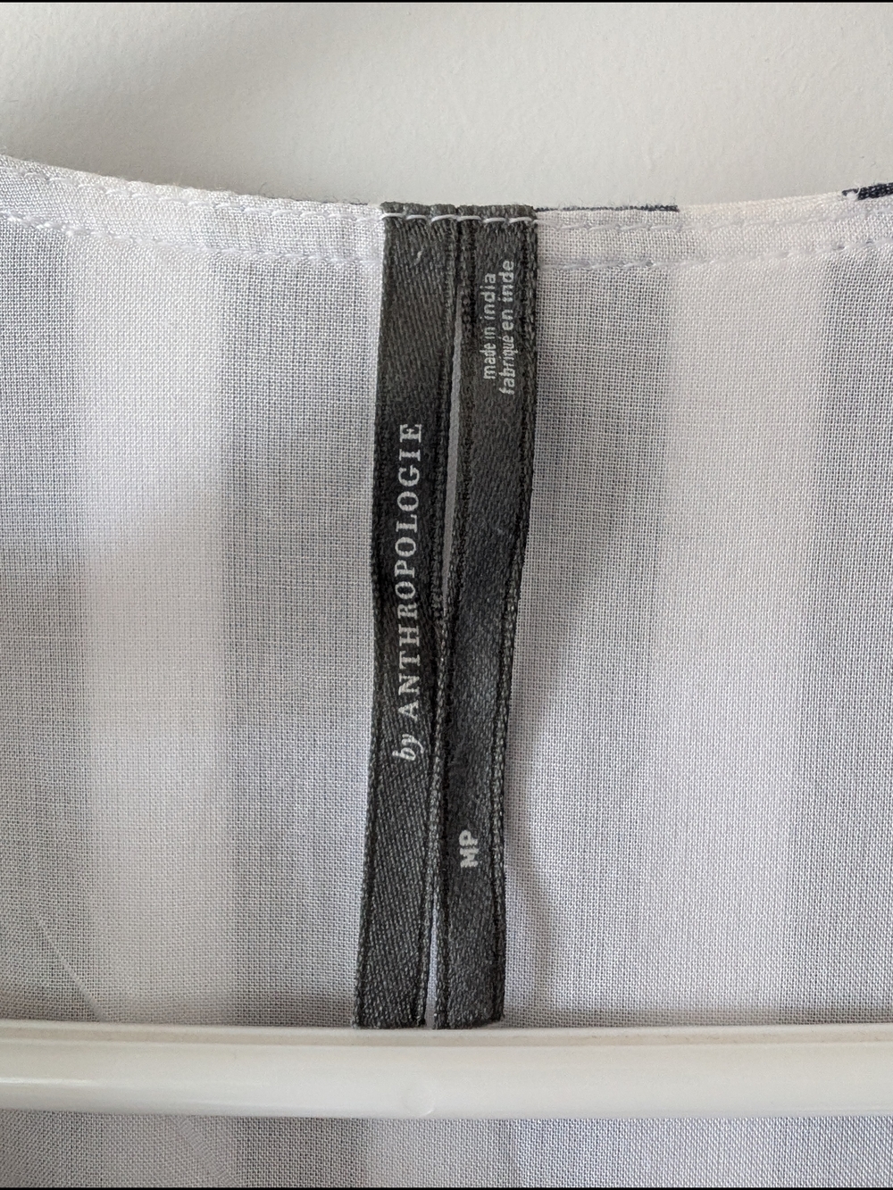 Anthropologie Navy and White Striped Bow-Shoulder Maxi - Picture 3 of 7
